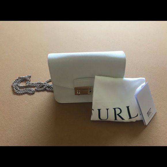 Furla Handbags - Furla Julia White Saffiano Leather Crossbody